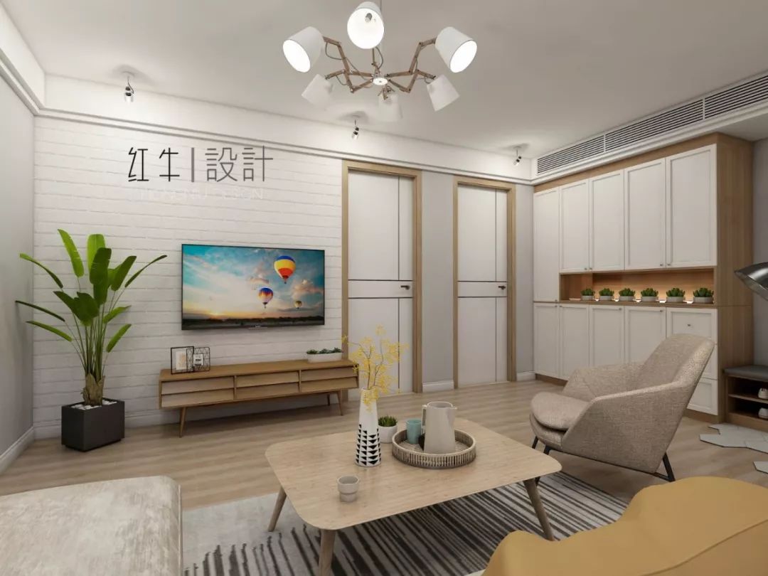 南京九龙雅苑92平米北欧风格装修  空间气氛营造者02 (2)